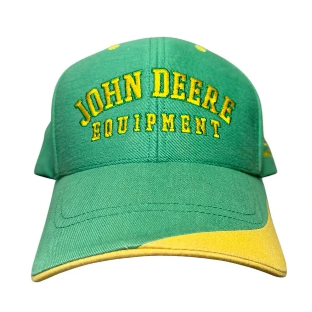 John Deere Hat Green Yellow Adjustable Cap Farm Tractor‎ Logo Adult OS